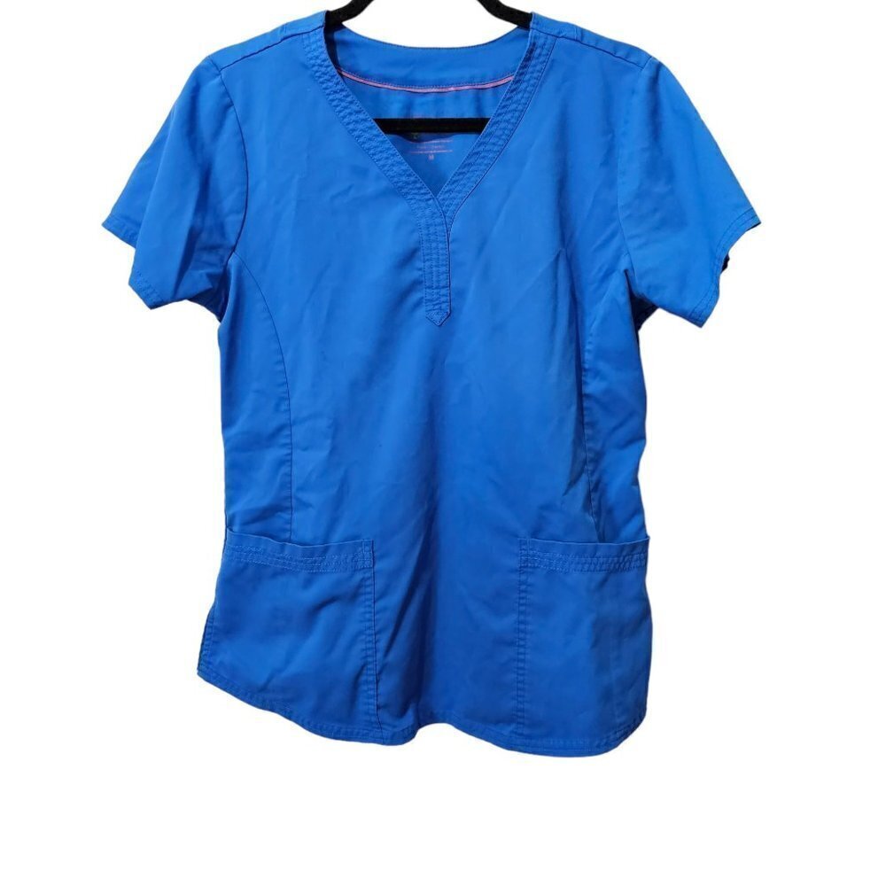 Healing Hands Purple Label Blue Scrub Top